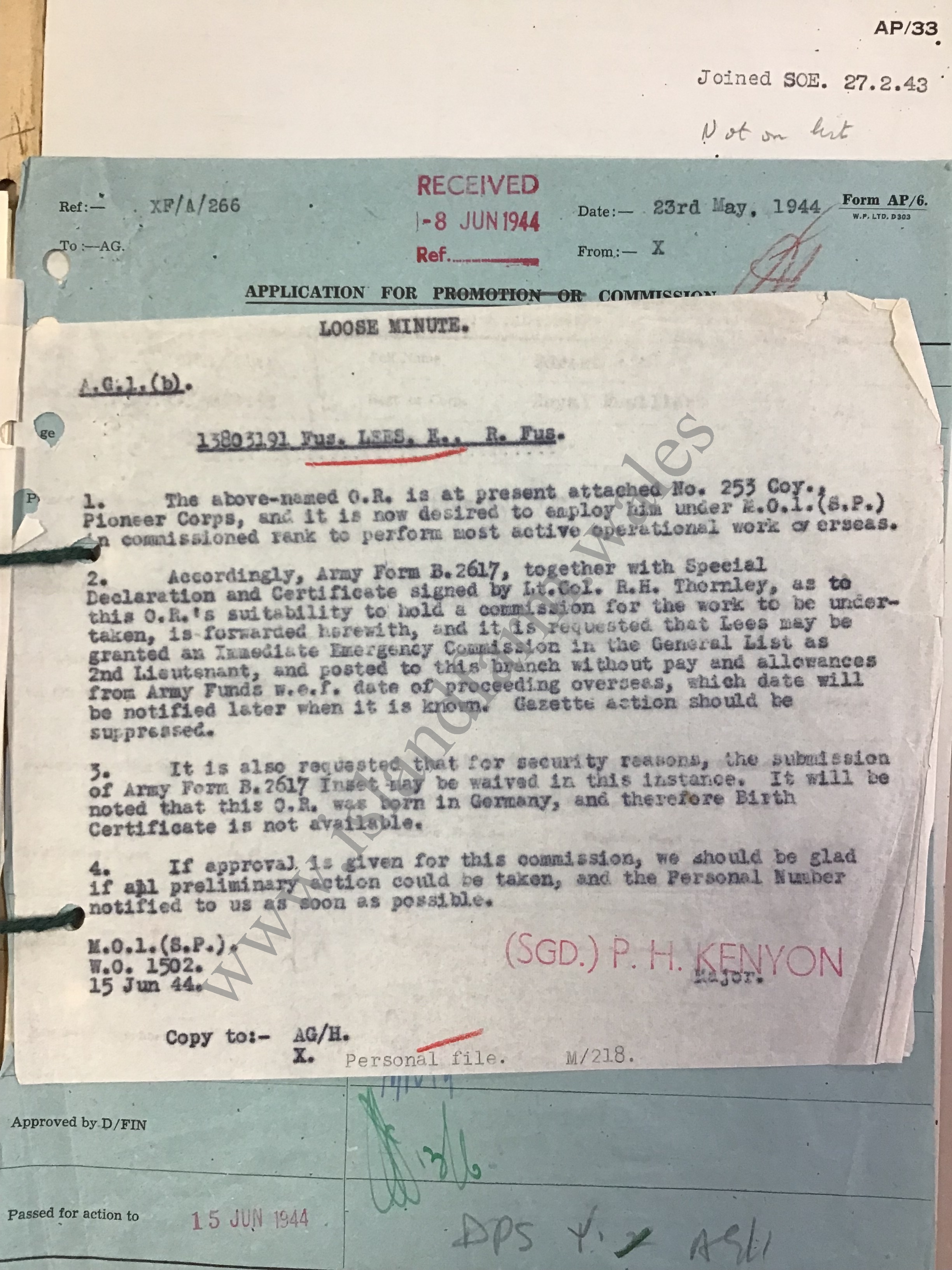 June 15 1944 document