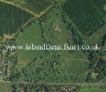 Aerial view of Island Farm today